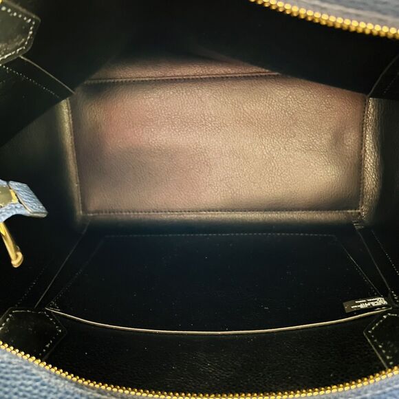 MICHAEL KORS Kimberly Navy Black Leather Small Bonded Tote Bag - Picture 9 of 10